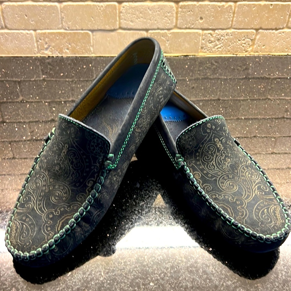 Robert Graham Men’s Navy Paisely Driver Shoe size 10